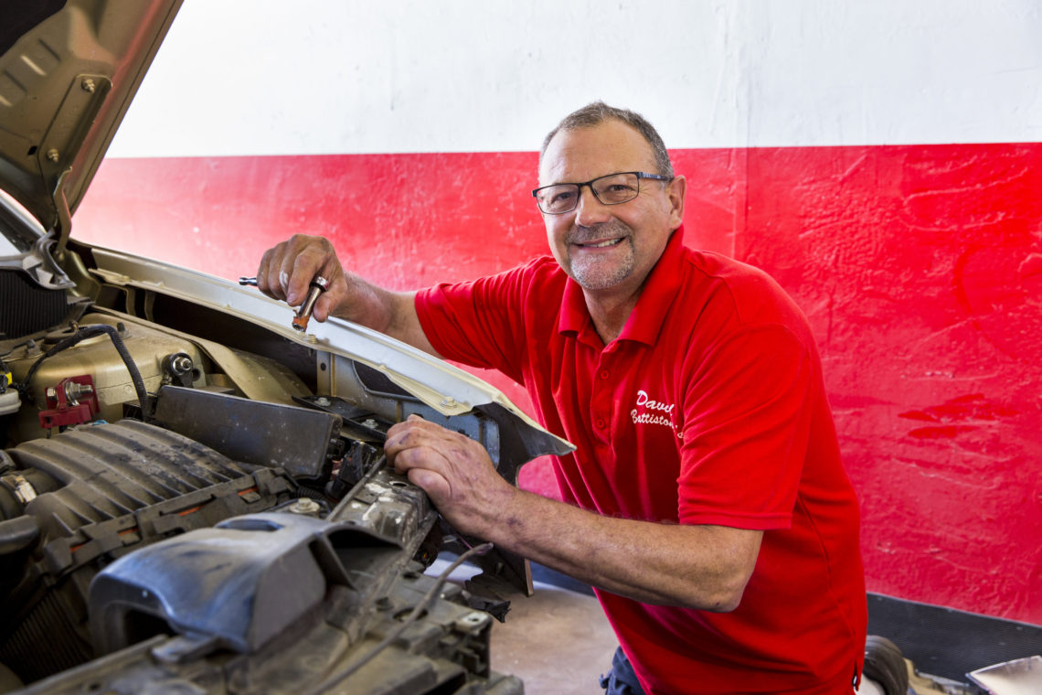 auto body shop repair in progress